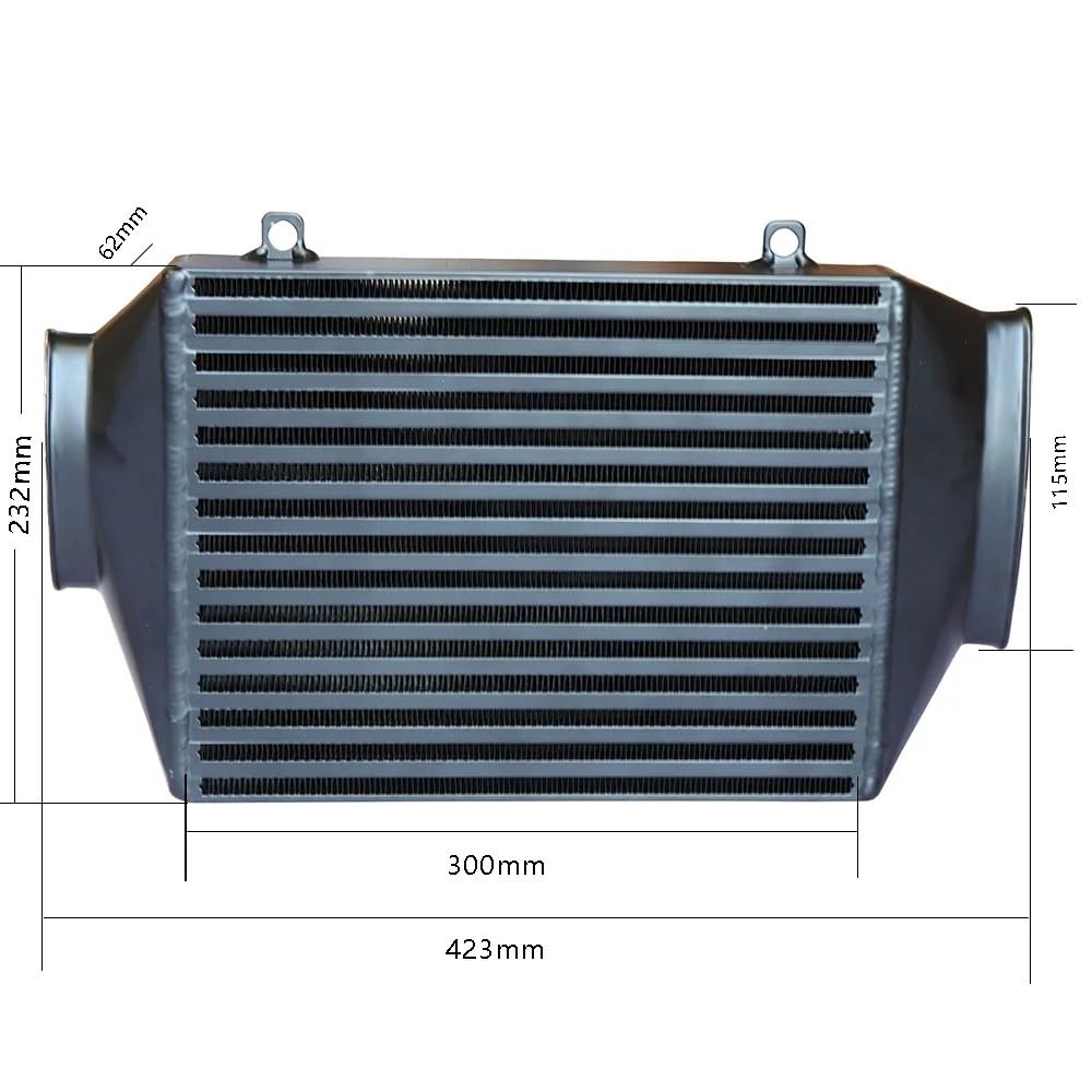 Chłodnica intercooler Pasuje do COOPER S R53 R50 R52 2002-2006 62MM aluminiowy intercooler wyścigowy Turbo Intercooler Intercooler do turbiny(K8-444 silver)