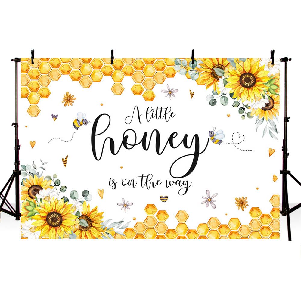 Bee Themed Baby Shower Decorations Bee Baby Shower Backdrop A Little Honey Is On The Way Baby Shower Party Decorations Banner For Baby Honeycomb Bumble Bee Baby Sh Bumble Bee Baby Shower