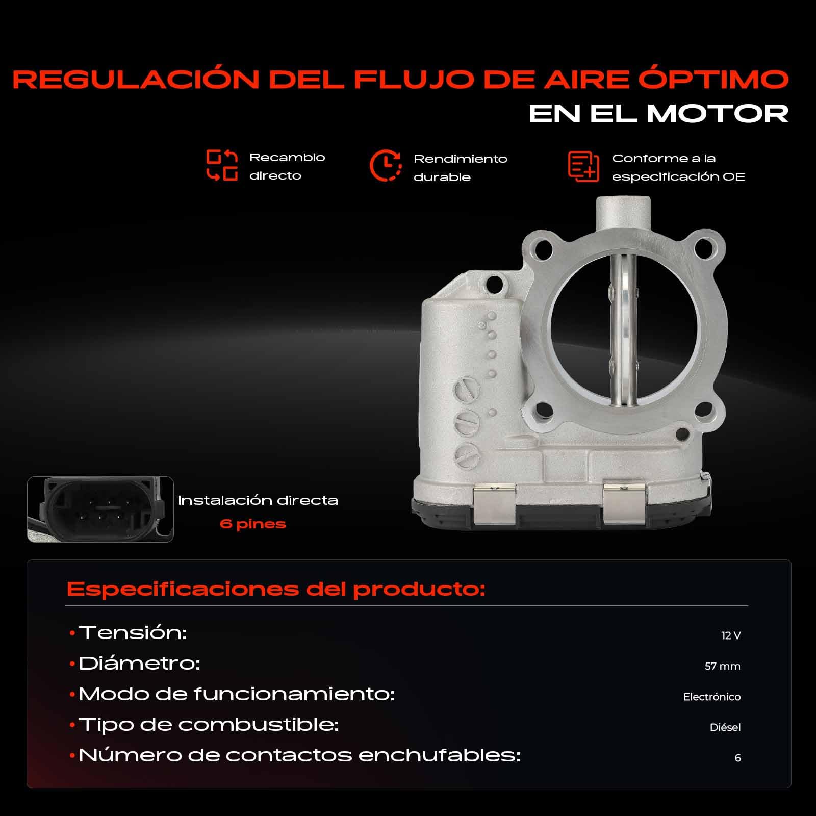 Frankberg Cuerpo de aceleración 0280750520 | Compatible con: S80 II 124, V40 Hatchback 525, S40 II 544, V70 II 285, XC60 156, V50 545, C30 533, V70 III 135