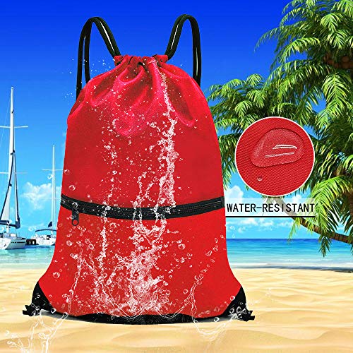 Image of HOLYLUCK Drawstring Backpack Bag Sport Gym Sackpack