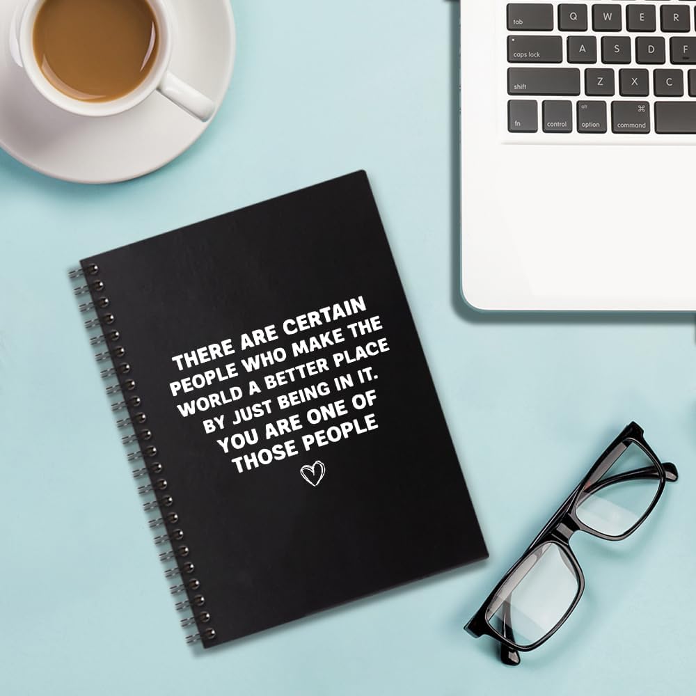 You Make The World A Better Place 160 Blank Pages Spiral Notebook, Funny Work Gifts Office for Colleague Team Member Staff Friend Mental Health Social Worker, Office Gifts for Coworker - Image 4