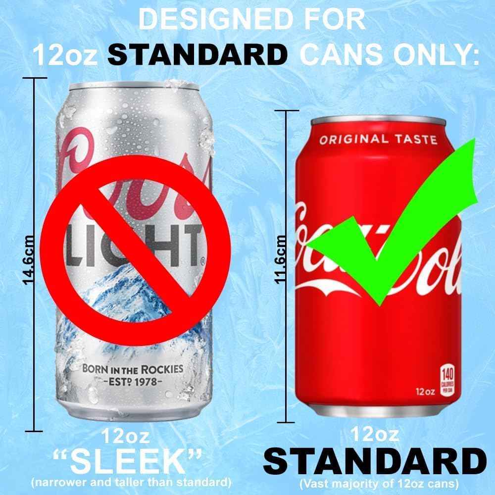 FITY Freeze (2 Pack) - A Multi-Use Freezable Ice Pack 12oz Can Adapter for 16oz Tall Can Tumblers Also use w/Lunch Boxes, Diaper Bags, Sore Muscles, Compatible with YETI MiiR CamelBak BruMate (Pink)