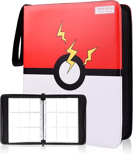 Carpeta para tarjetas de 1800 tarjetas, 9 bolsillos, carpeta de tarjetas coleccionables con cremallera de alta calidad, carpeta de doble cara de