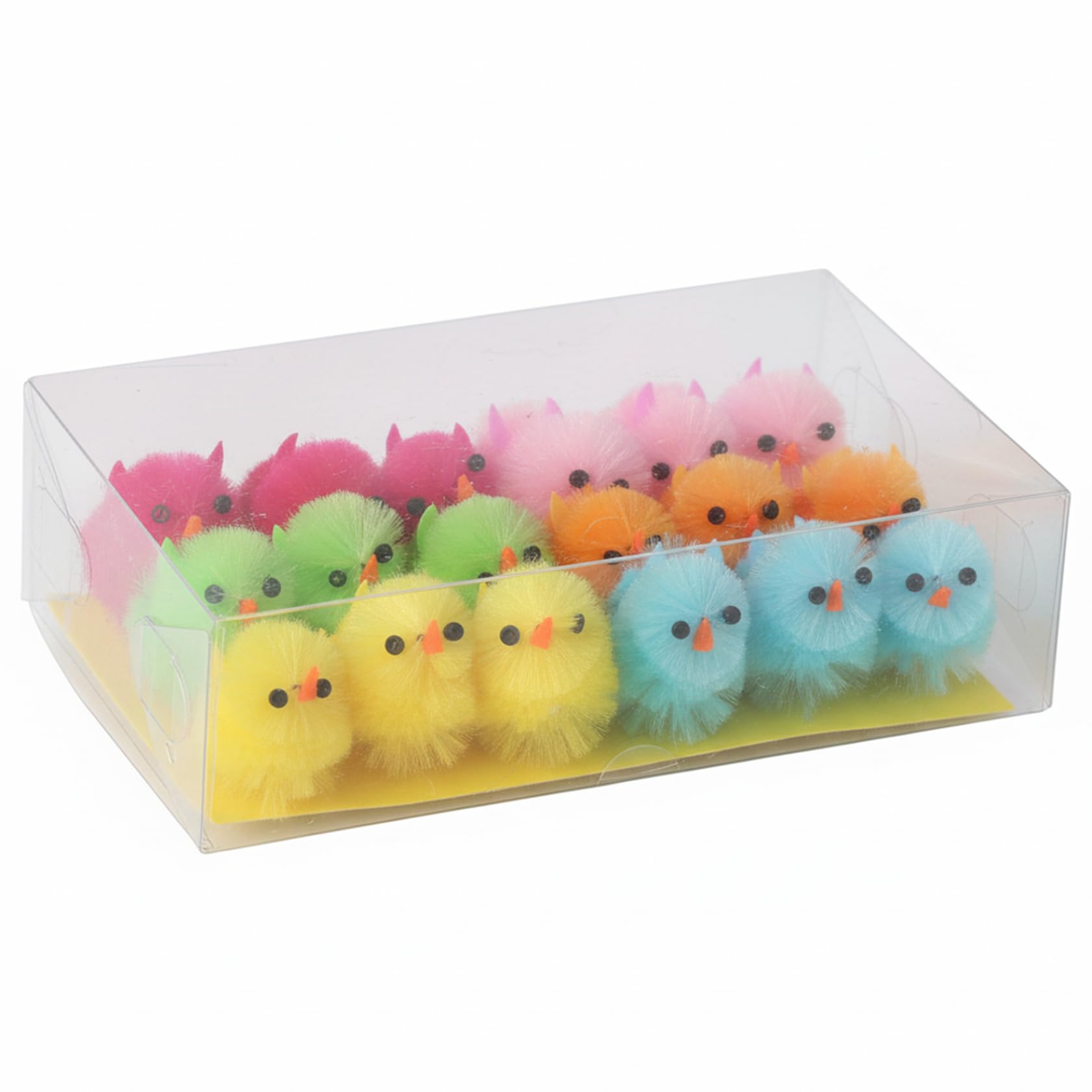 Mini poussins en peluche de Pâques pour déco de table printanière et paniers de fête (18 pcs)