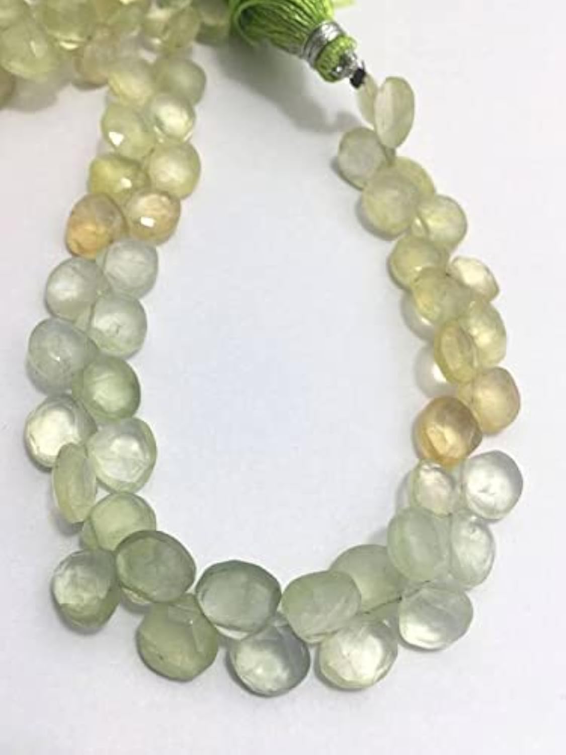 Prehnite hearts facettés 8-10mm LKBEADS pour remplacer les perles ternes de vos bijoux