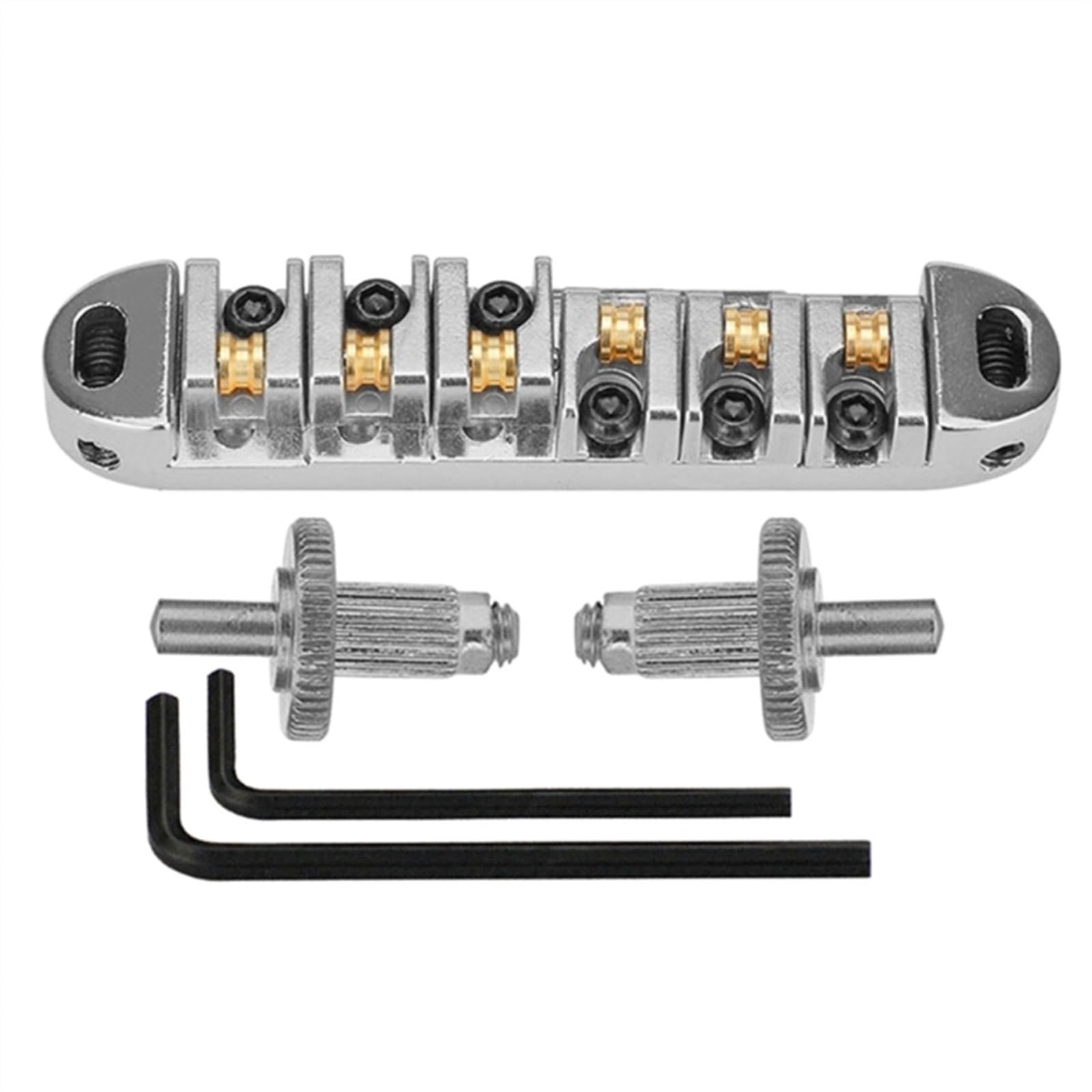Juego De Puente Para Guitarra Eléctrica Puente De Montura Para Guitarra Eléctrica Con Pernos Y Llave Allen (Color : Silver)