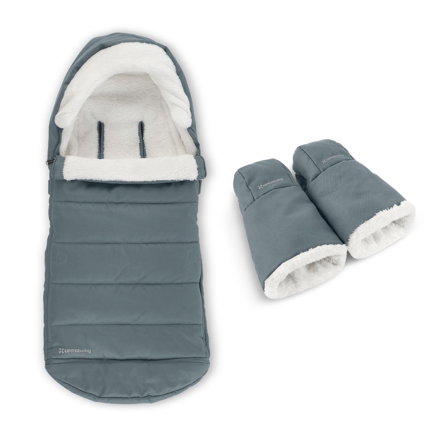 UPPAbaby Cozy Bundle, Includes CozyGanoosh and CozyHandmuff, Easily Attaches to Stroller, Ultra-Plush, Weather-Proof – Callum (Stone Blue) : Baby