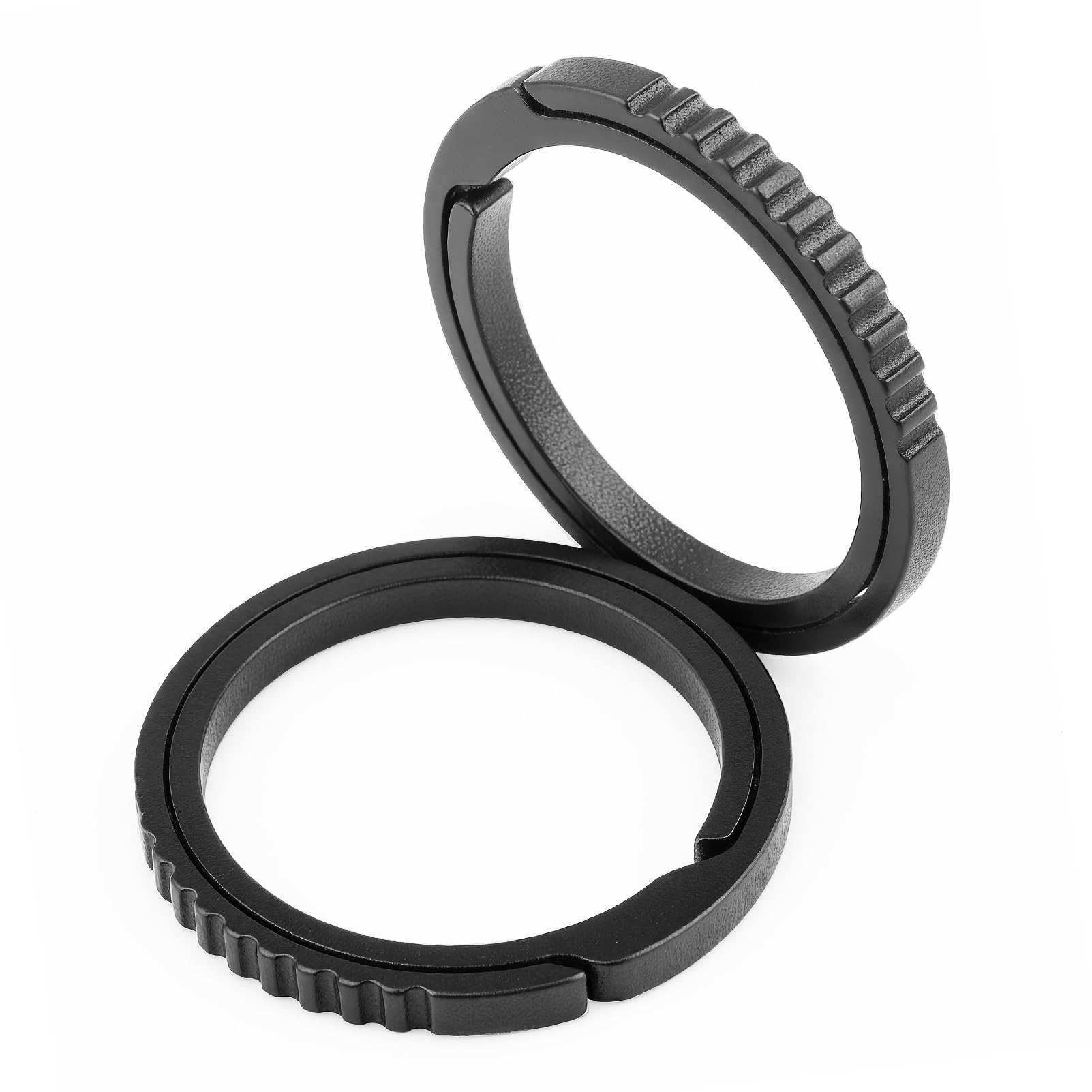 Titanium Key Rings Heavy Duty Side Push Split Key Chain Rings for Key Carabiner Quick Release Keychain Rings