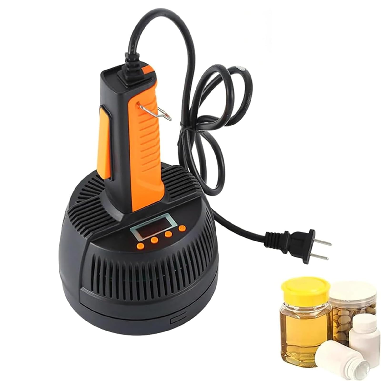 Máquina selladora de inducción electromagnética para botellas, potencia y tiempo ajustables, adecuada para sellado de plástico y vidrio, se adapta a diámetros de 20 a 100 mm