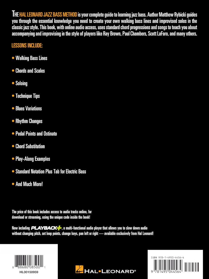 Hal Leonard Jazz Bass Method: A Comprehensive Guide with Detailed Instruction for Acoustic and Electric Bass