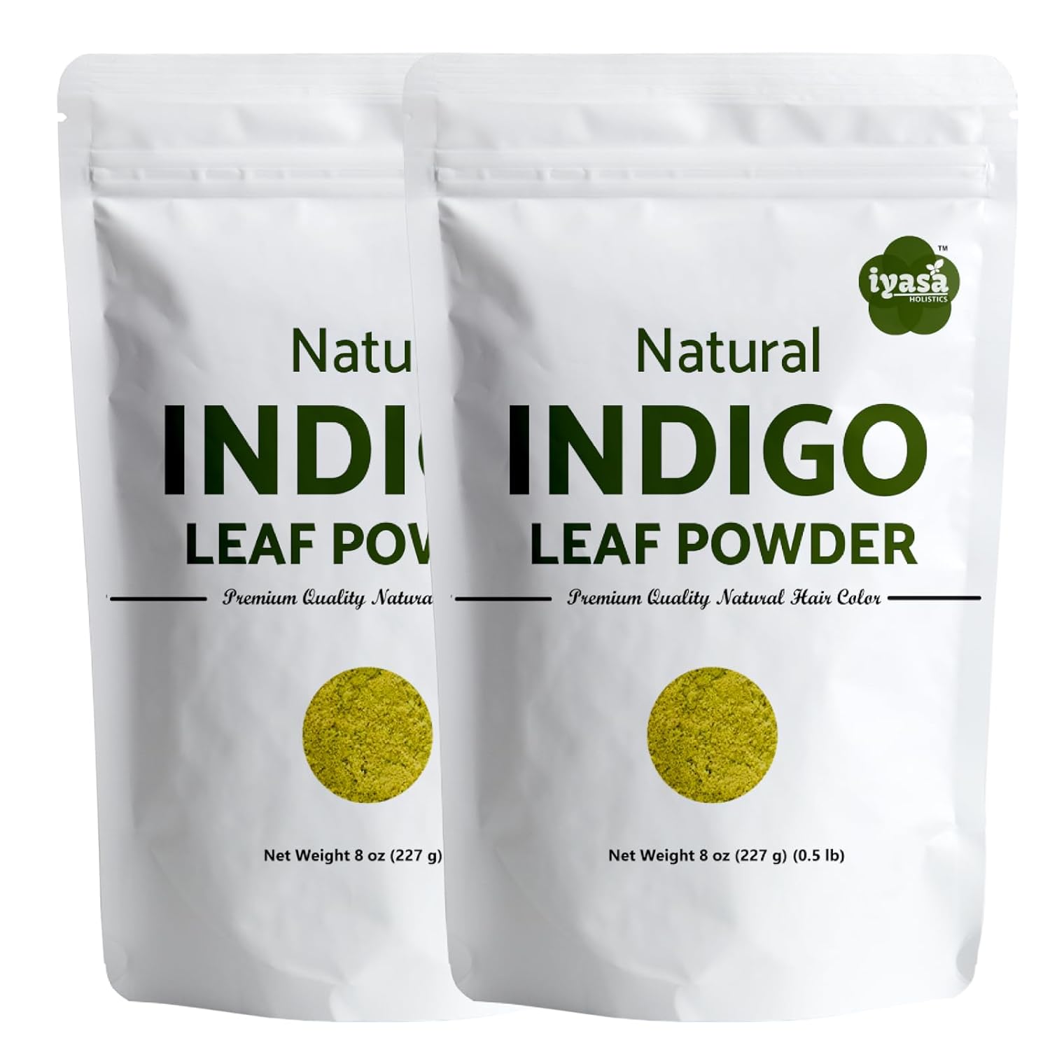 Iyasa Holistics Indigo Powder, Indigofera tinctoria, 16 oz 1 lb Pound, Natural Hair Dye Color Henna Application