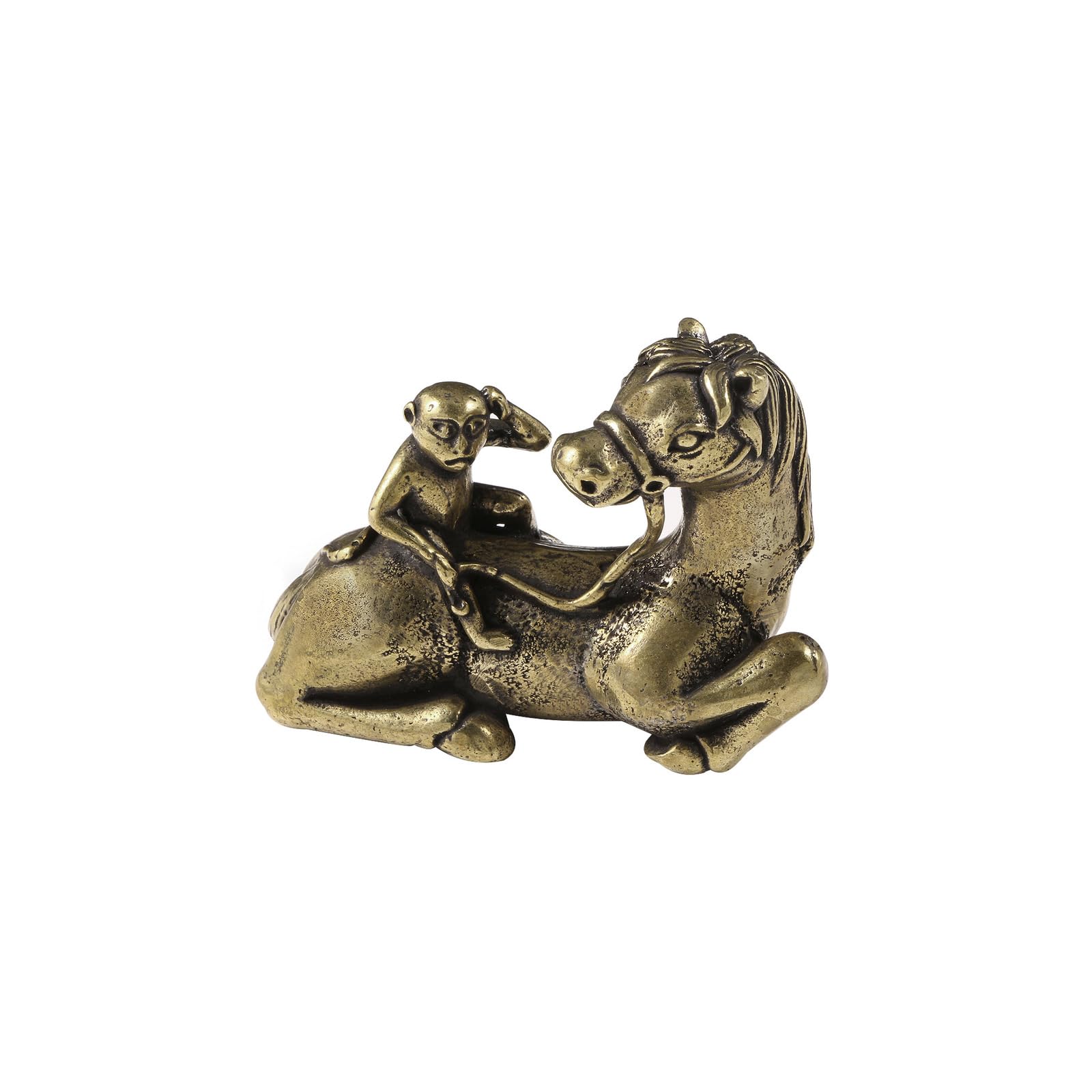 NBKLSWSUI Handmade Bronze Bronze Monkey Sculpture Figurine Sculture For Living Room Home Office Desk Bedroom Unique New Homeowners Feng Shui Sculptural