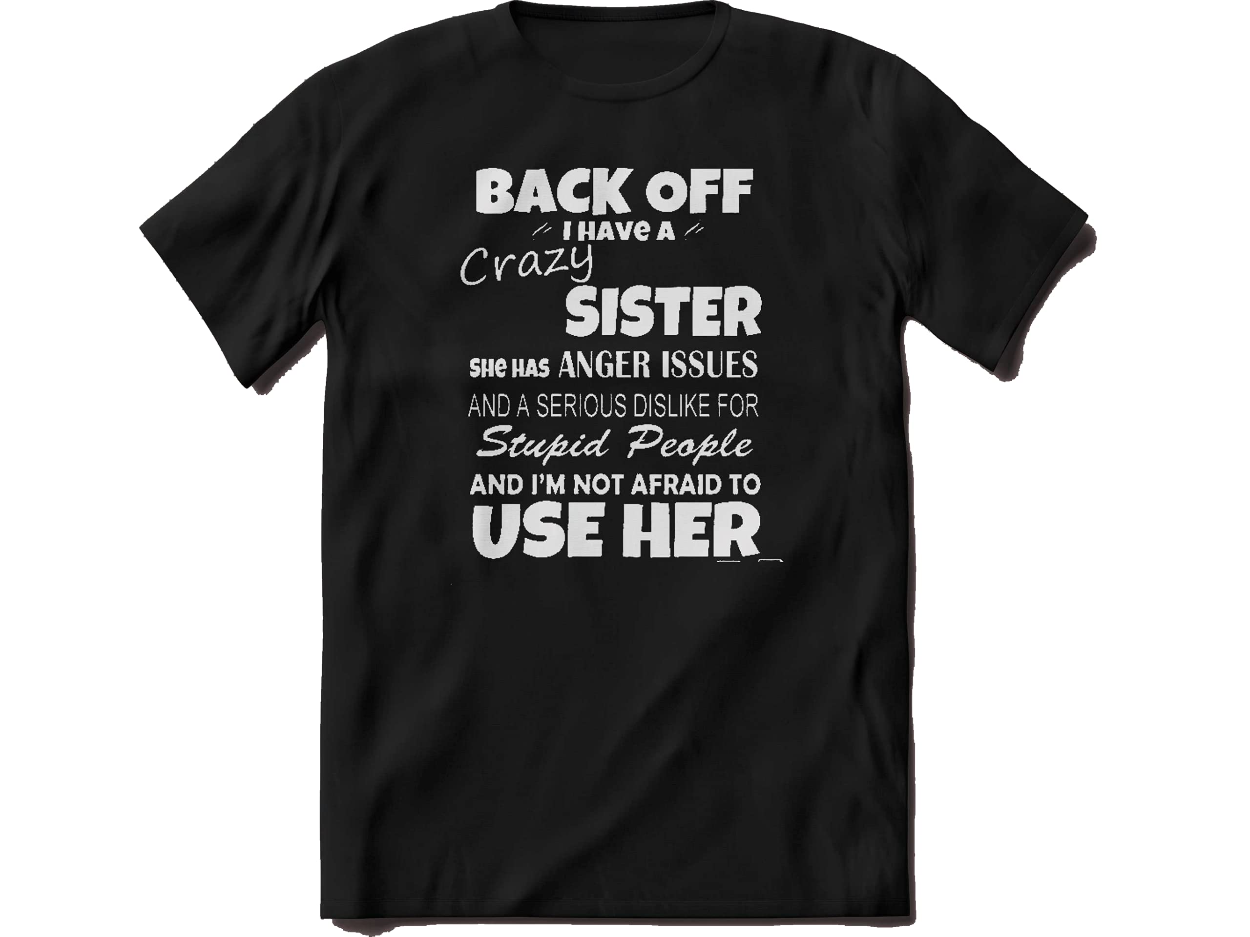 Round Neck Black Color Cotton Regular Fit T-Shirt | Sister Loving T-Shirt Collection-image-0