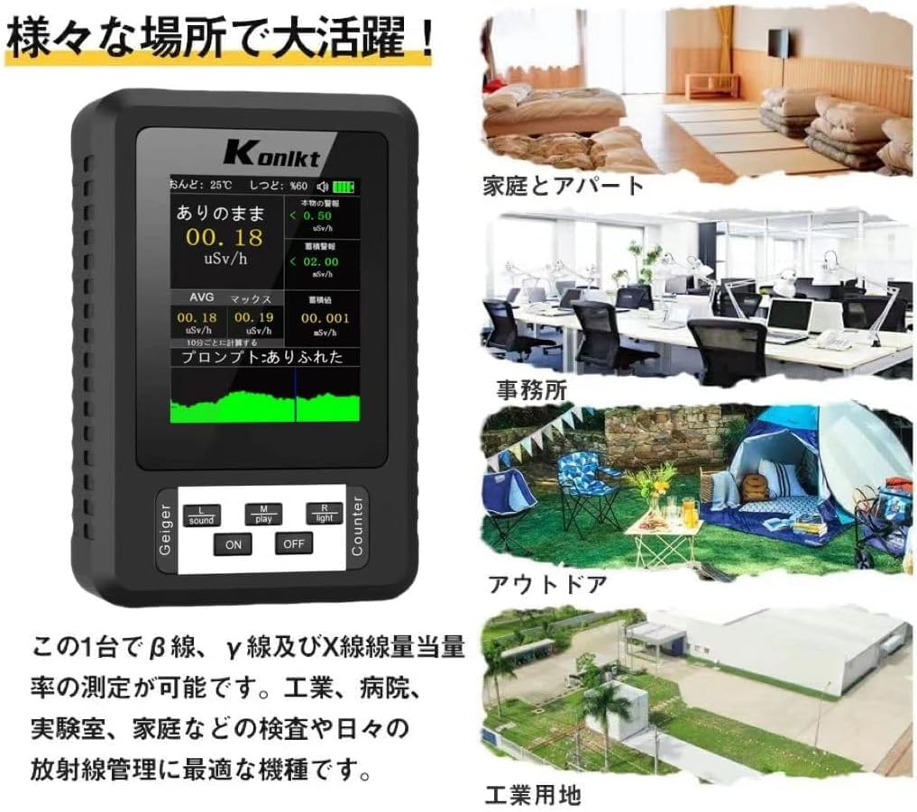 Amazon.co.jp: 放射線測定器 ガイガーカウンター 日本監製 高