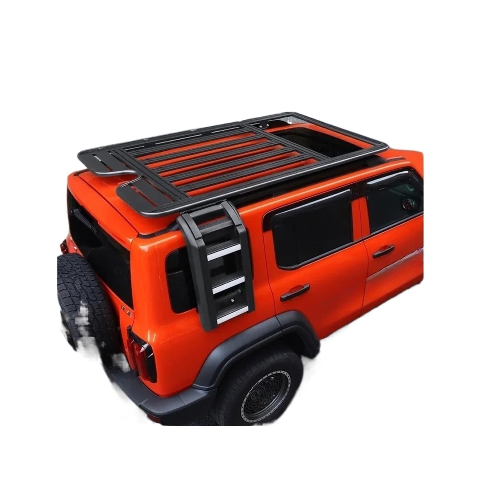 Portaequipajes y Escalera Lateral para camión Personalizados, compatibles con rieles de Techo para Tanque 300, Soporte para portaequipajes de Carga.(Luggage Rack Ladder)