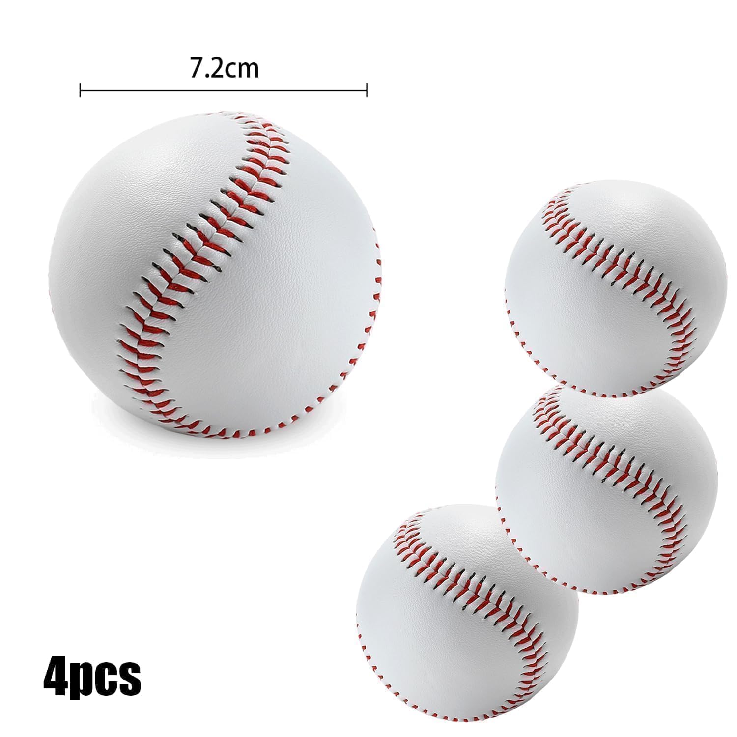 Pelotas de béisbol cosidas a mano, suave, 9 pulgadas, poliuretano, para adultos y jóvenes