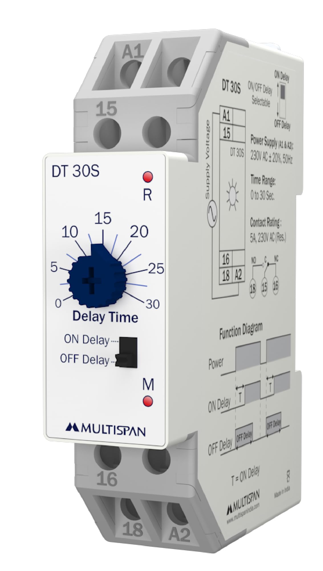 Multispan On/Off Delay Timer 230 V AC (DT-30S(0 to 30 SEC))-image-40