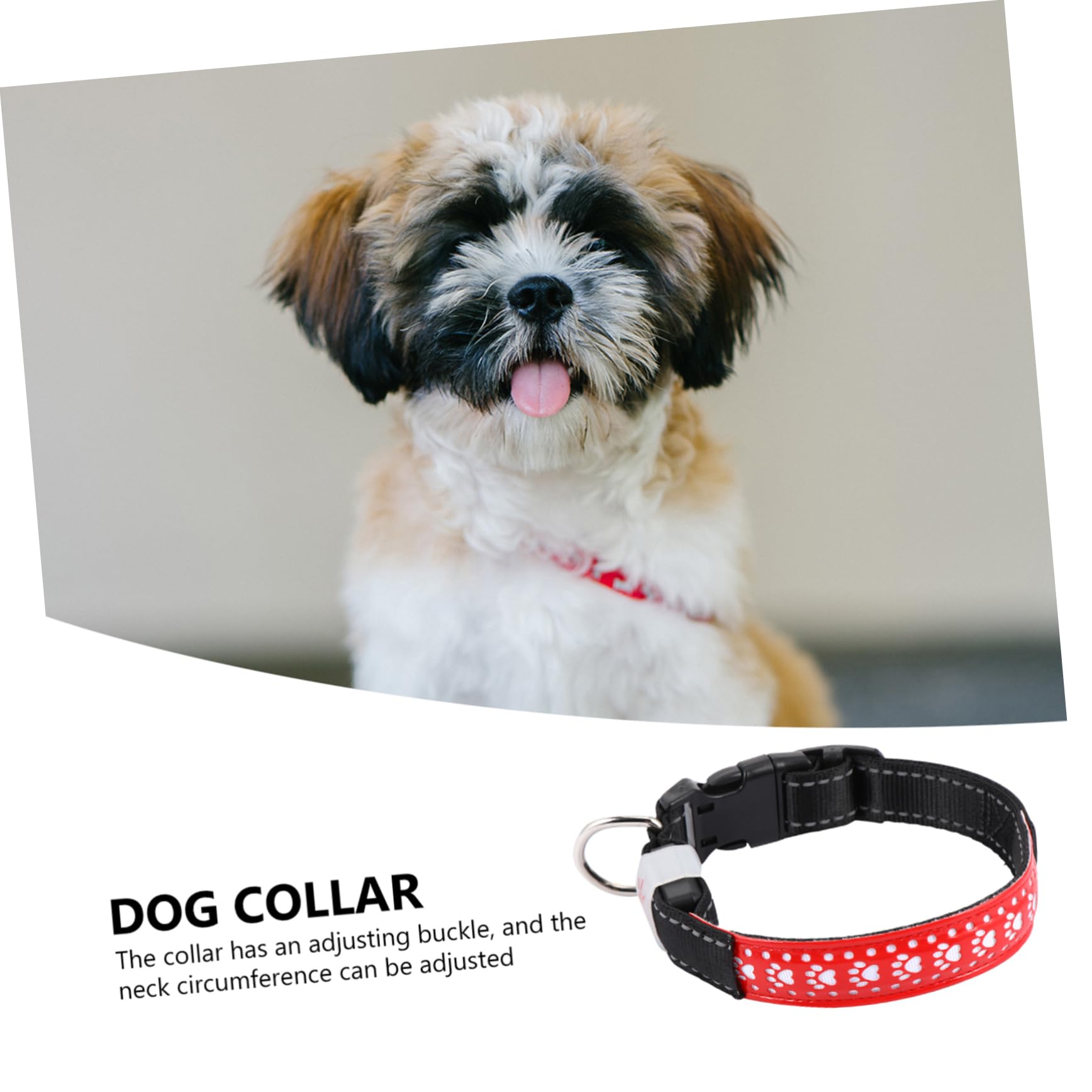 Kisangel 3pièces Collier LED pour Chien PU Et Collier Lumineux pour Animaux De Compagnie