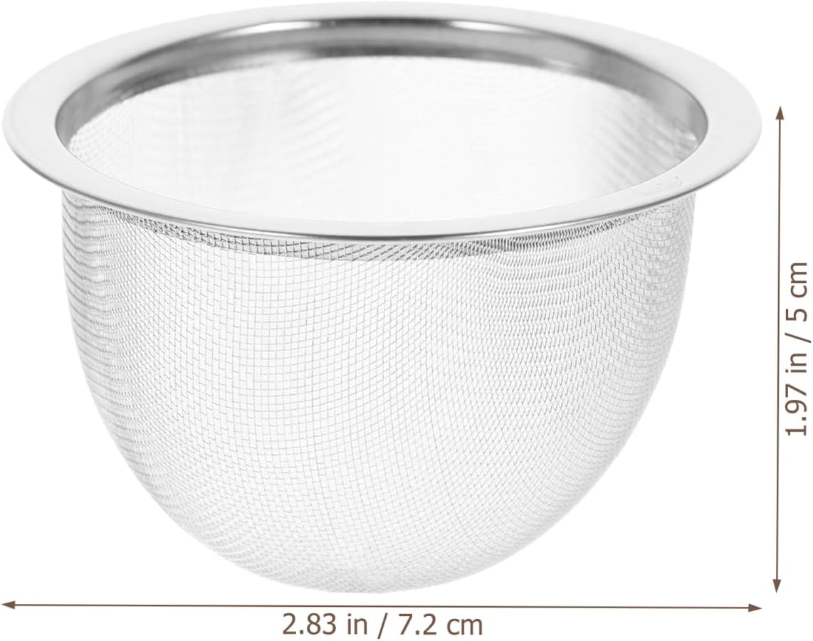 SHOWERORO Tea Filter Infuser Stainless Steel Tea Pot Strainer for Loose Leaf Herbs and Spices 2.83 X 2.83 X 1.96 in Reusable 8 pack for Home Kitchen Brewing