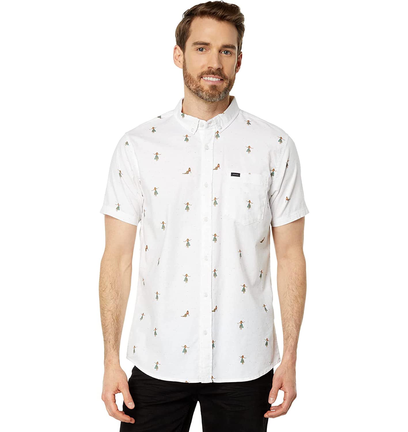 Rip Curlmens Hula Breach S/S Shirt Casual Button Down Shirt