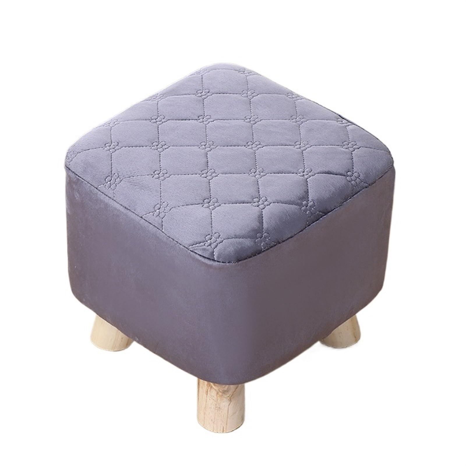 YXINAER Foot Stool Cover Ottoman Stool Cover Elastic Square Footrest Protector All-Inclusive Footstool Slipcovers Living Room(2)