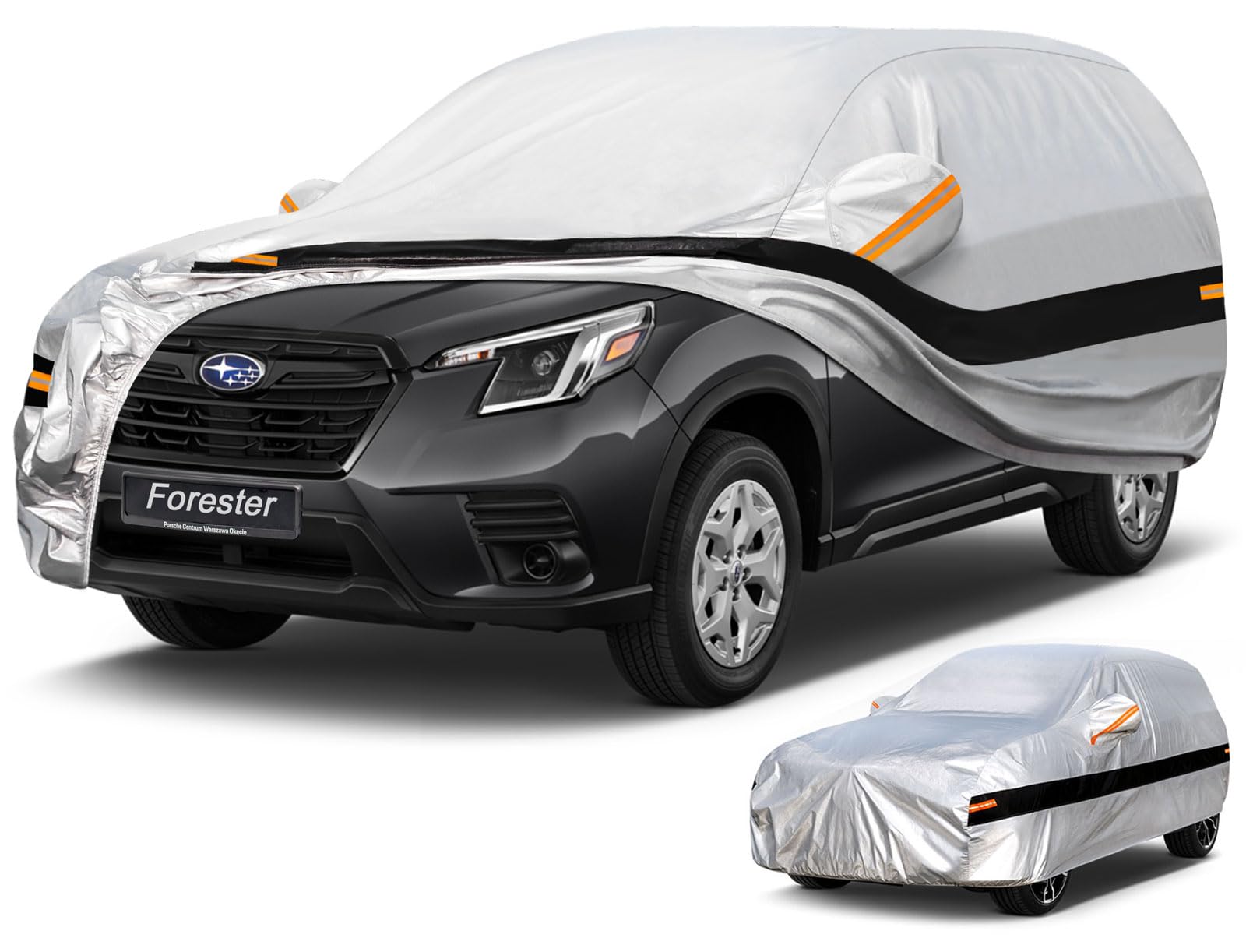 Holthly 10 Layers SUV Car Cover Custom Fit for Subaru Forester 1998-2024 Waterproof All Weather for Automobiles Outdoor