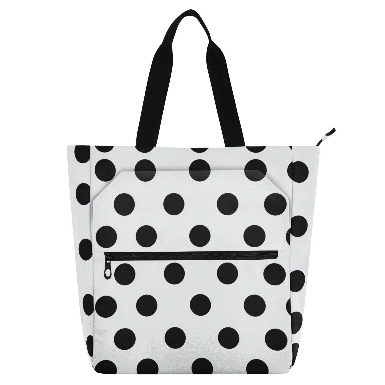 Bolsa de playa con cremallera y bolsillo externo, reutilizable y muy resistente 8