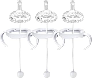 Sippy Cup Conversion Kit for Philips Avent Natural Baby Bottles, Soft Straw top and Weighted Sippy Cup Transition Kit with Handles for Kids, Pack of 3