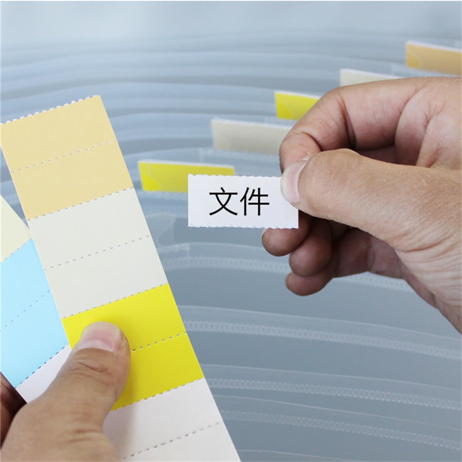 Carpeta Bolsa de órgano Clip organizador multicapa clasificación y organización notas para Almacenamiento de Archivos(Light Blue,50 layers)