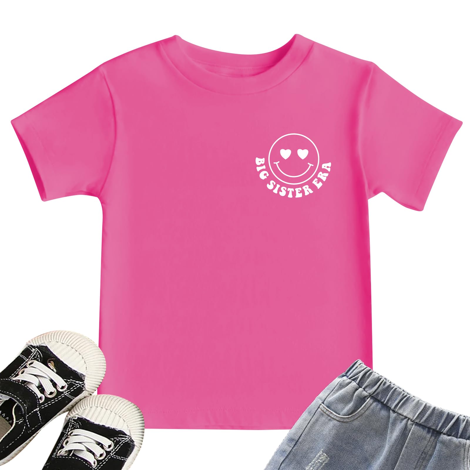 Big Sister Shirt 3t 4t 5t 6t 7t Baby Girls In My Big Sister Era T Shirts Tops Outfit - 4