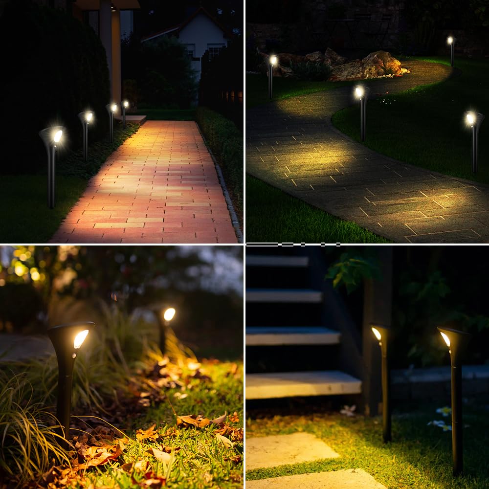 Lote de 3 lámparas solares para exterior, detectores de movimiento, foco solar exterior, 3 modos de iluminación solar 1500 mAh, impermeable IP65 para jardín, camino blanco cálido