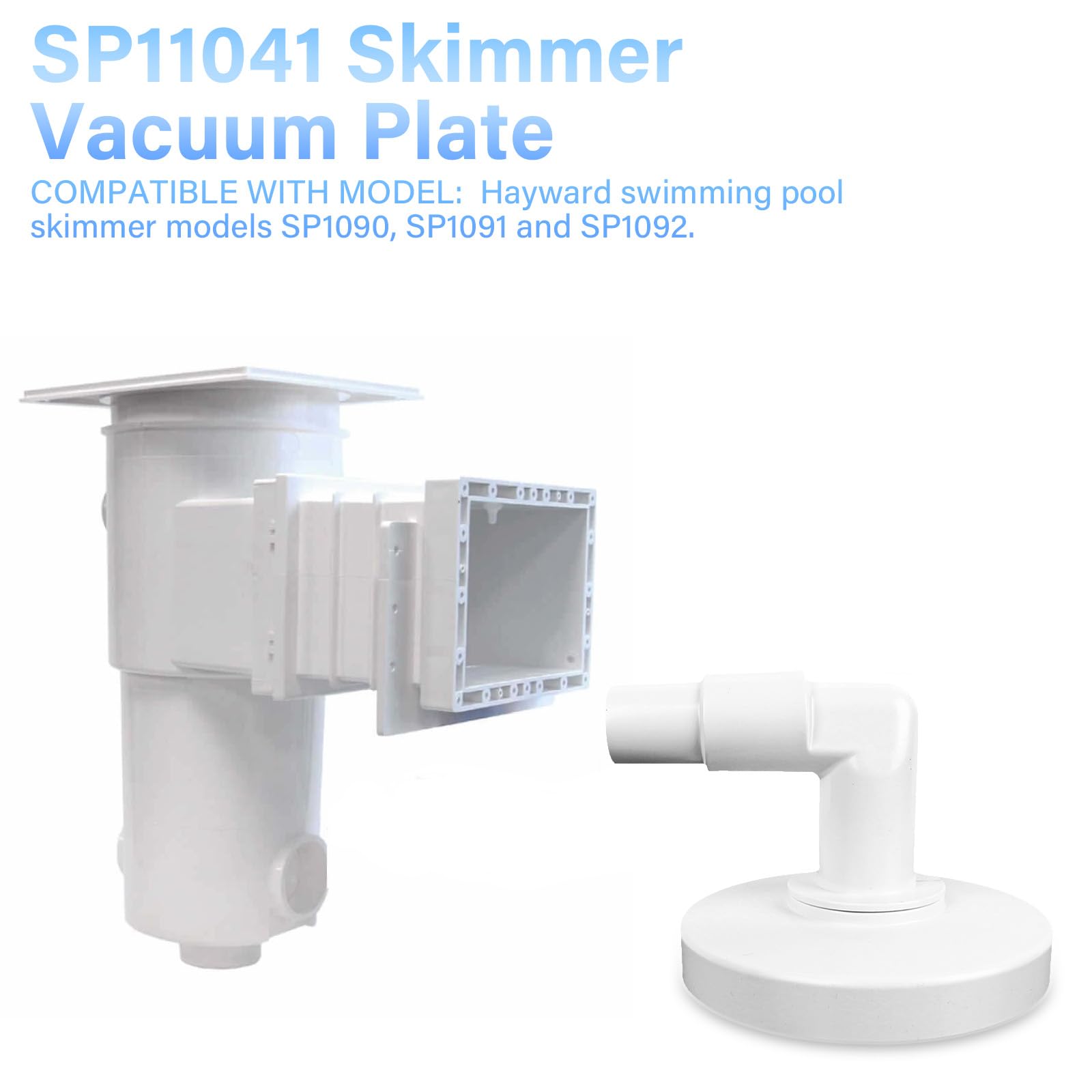Piastra Aspirazione Skimmer SP11041 Con Gomito Per Tubo Flessibile 3.2x3.8 Cm - Compatibile Hayward SP1090, SP1091, SP1092