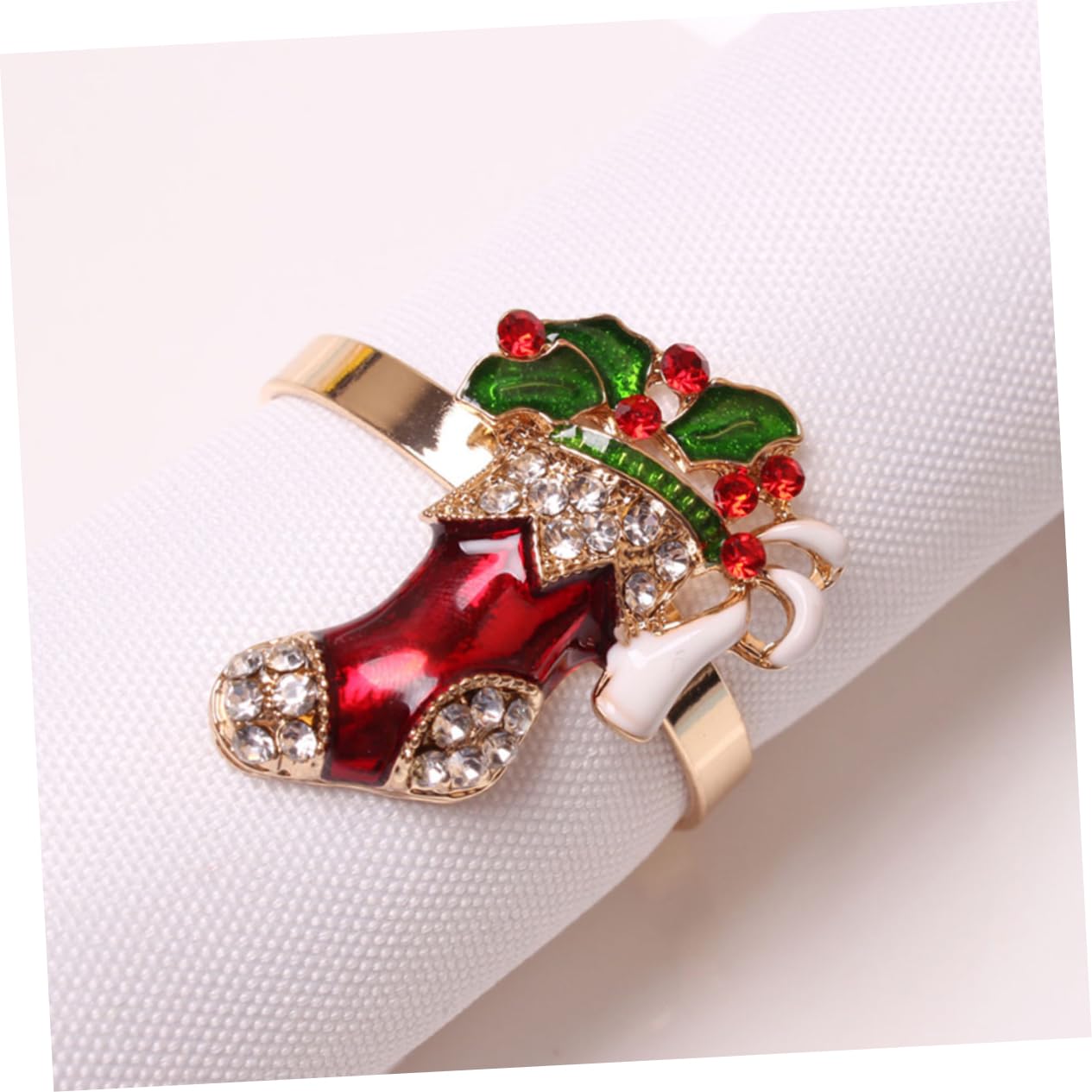 TOPBATHY 3 Series Servilleteros Navideños Elegantes con De Navidad Juego De Rojo Y Verde para Decoración De Mesa Celebraciones Y Banquetes 4 Piezas X 3