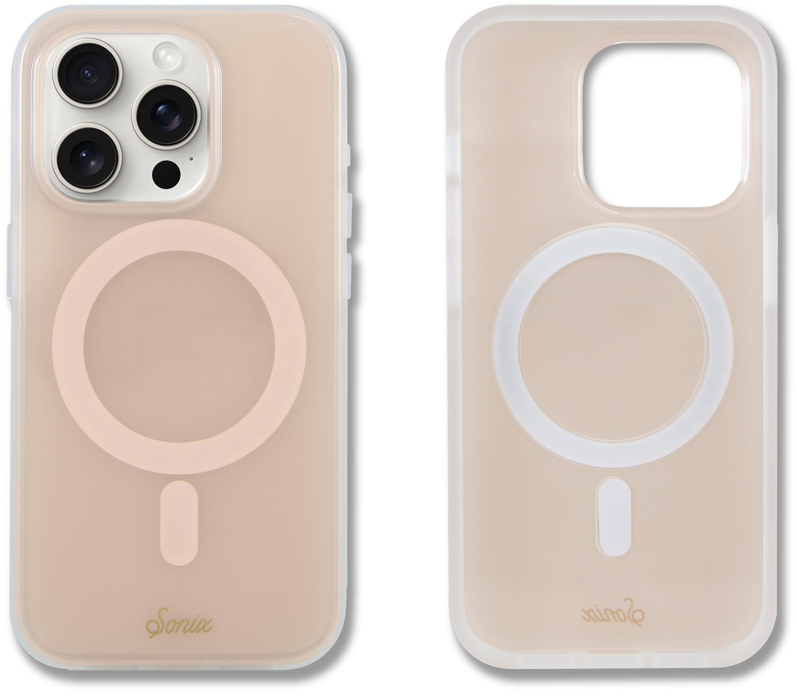 Sonix Protective Phone Case for iPhone 15 Pro | Compatible with Magsafe | 10ft Drop Tested | Jelly Apricot