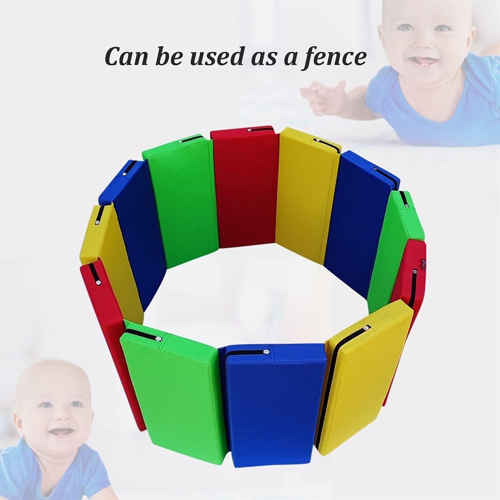 Turnmatte Weichbodenmatte Bunte Gymnastik-Taumelmatte, Oxford-Tuch-Trainingsmatte für Kindergarten-Kinder, Klettermatte/Bounce-Matte 260x50x5cm