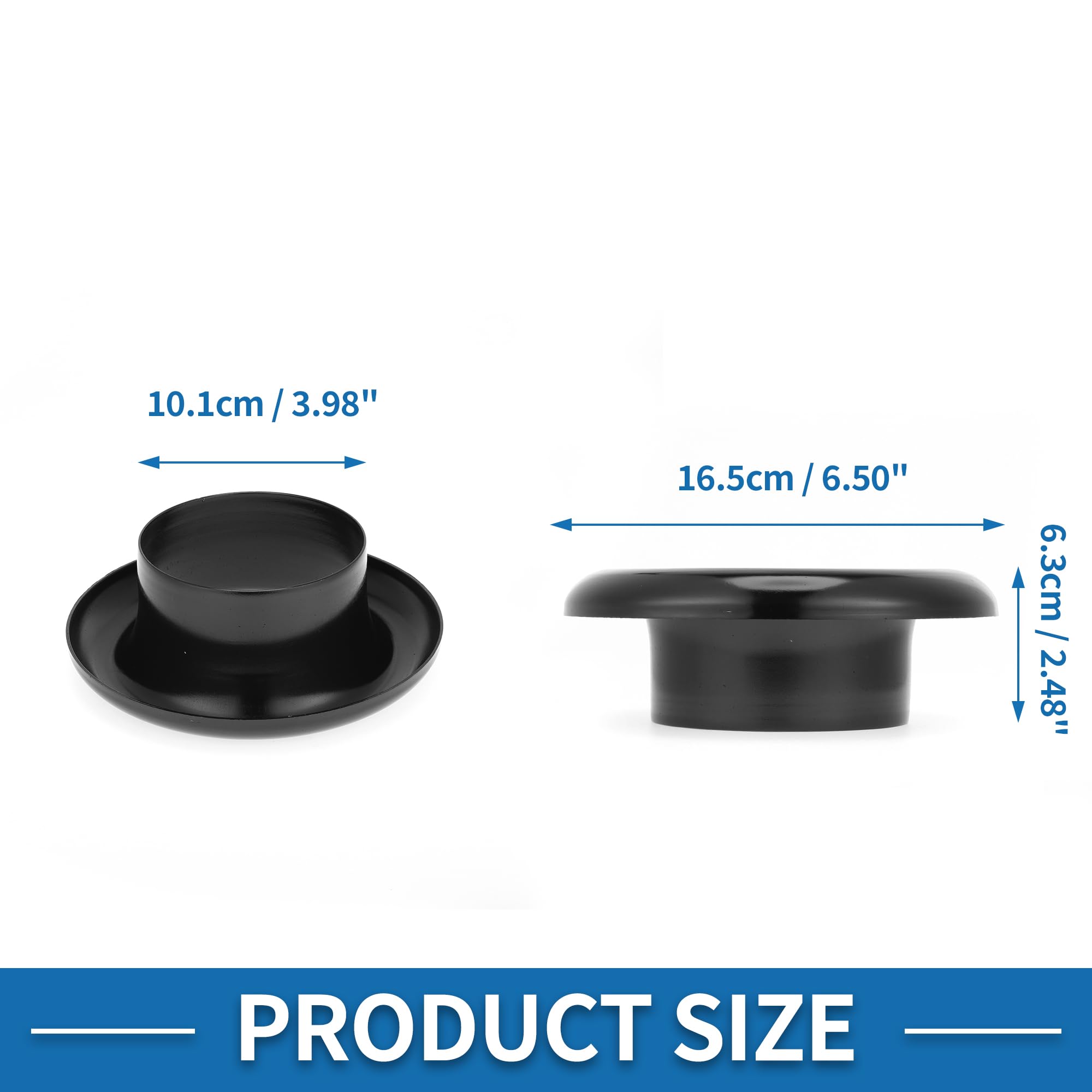 A ABSOPRO Campana Admisión Aire Negro 1Pc Aleación Aluminio Para Turbo | Color Negro, Diámetro Interior 3.98 Pulgadas, Diámetro Exterior 6.50 Pulgadas, Altura 2.48 Pulgadas