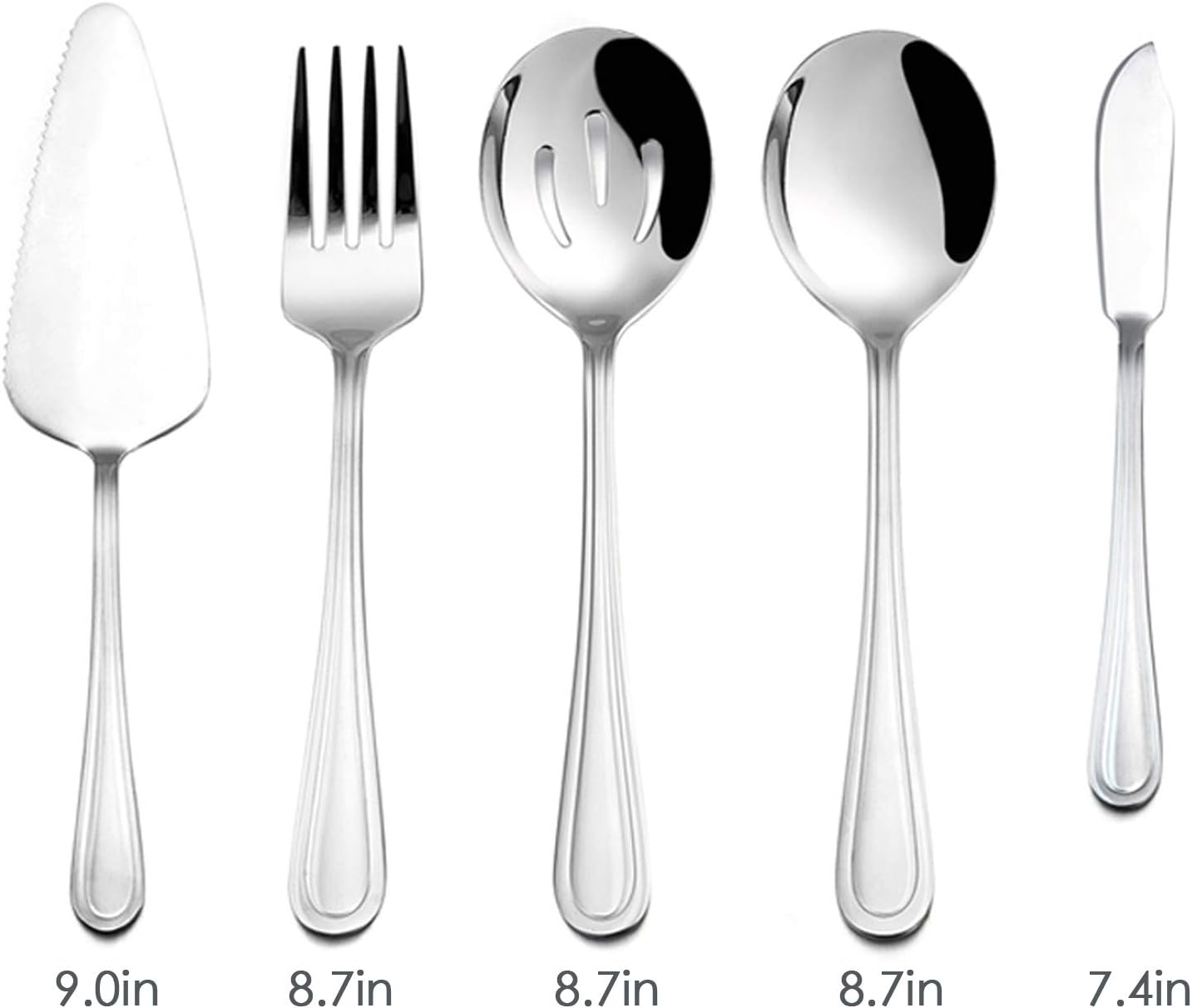45-Piece Silverware set with Serving Utensils, HaWare Stainless Steel Flatware set for 8, Fancy Cutlery Tableware Includes Dinner Forks Knives Spoons, Mirror Polished Eating Utensils, Dishwasher Safe