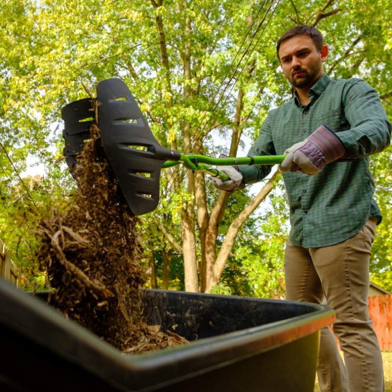 venteo - Ramasse feuilles XXL EARTWISE + Désherbeur ROOTSLAYER - Outil de jardin ergonomique - Ramasse feuilles avec manches télescopique - Extracteur de mauvaises herbes à pédales