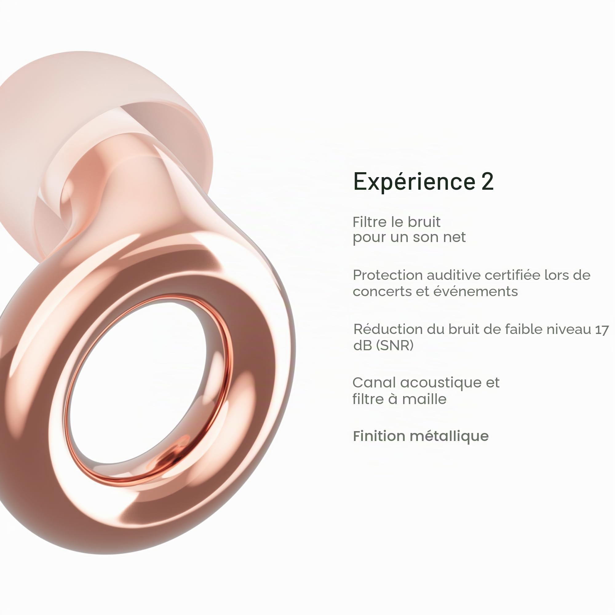 Loop Earplugs, coffret Experience Link – Experience 2 + Link | Bouchons d’oreille réutilisables pour la sensibilité au bruit, les concerts, spectacles, festivals, la conduite à mot