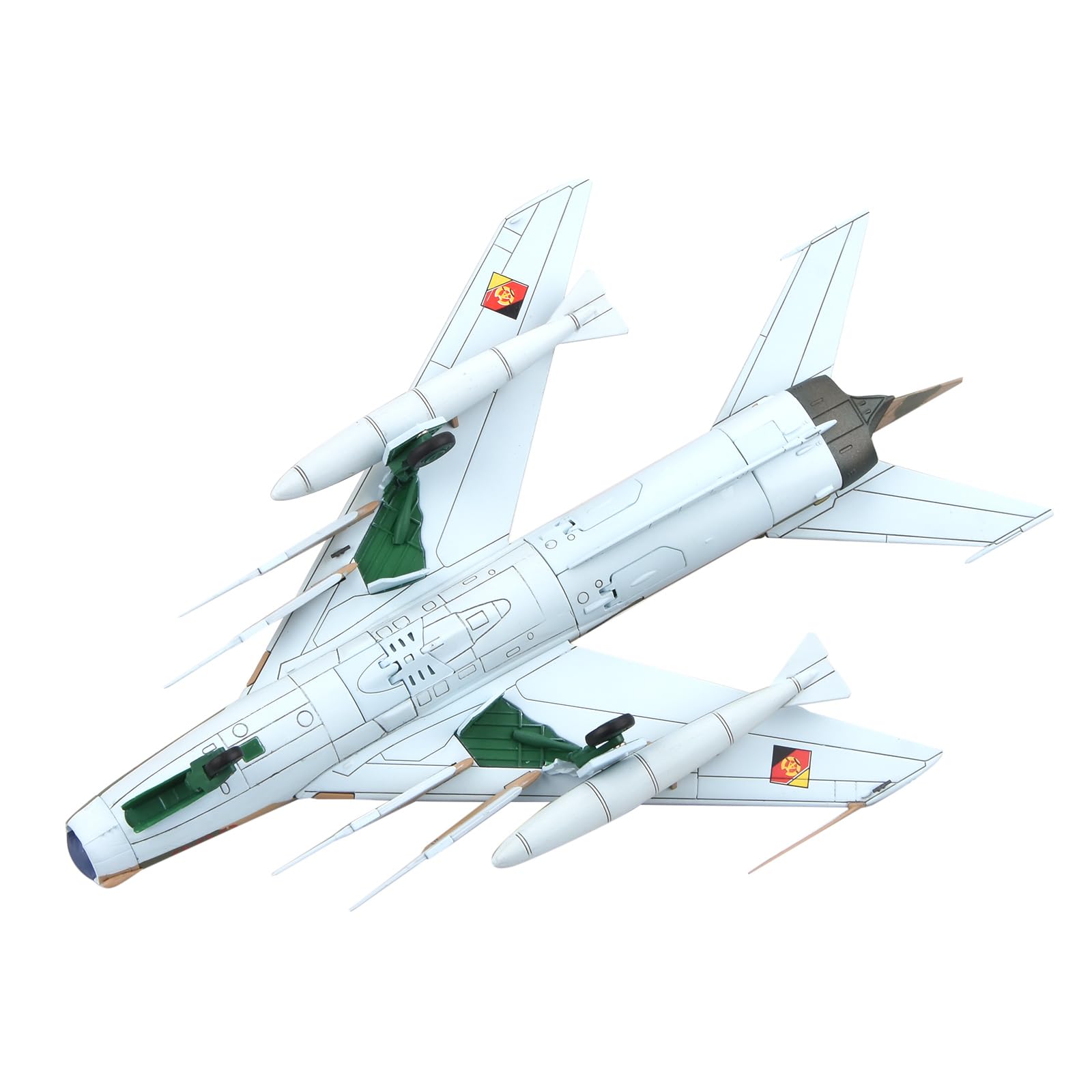 TECKEEN Stop Wschodnioniemieckie Siły Powietrzne MIG-19PM Model samolotu Model 1:72 Model Symulacja Nauka Model Wystawa
