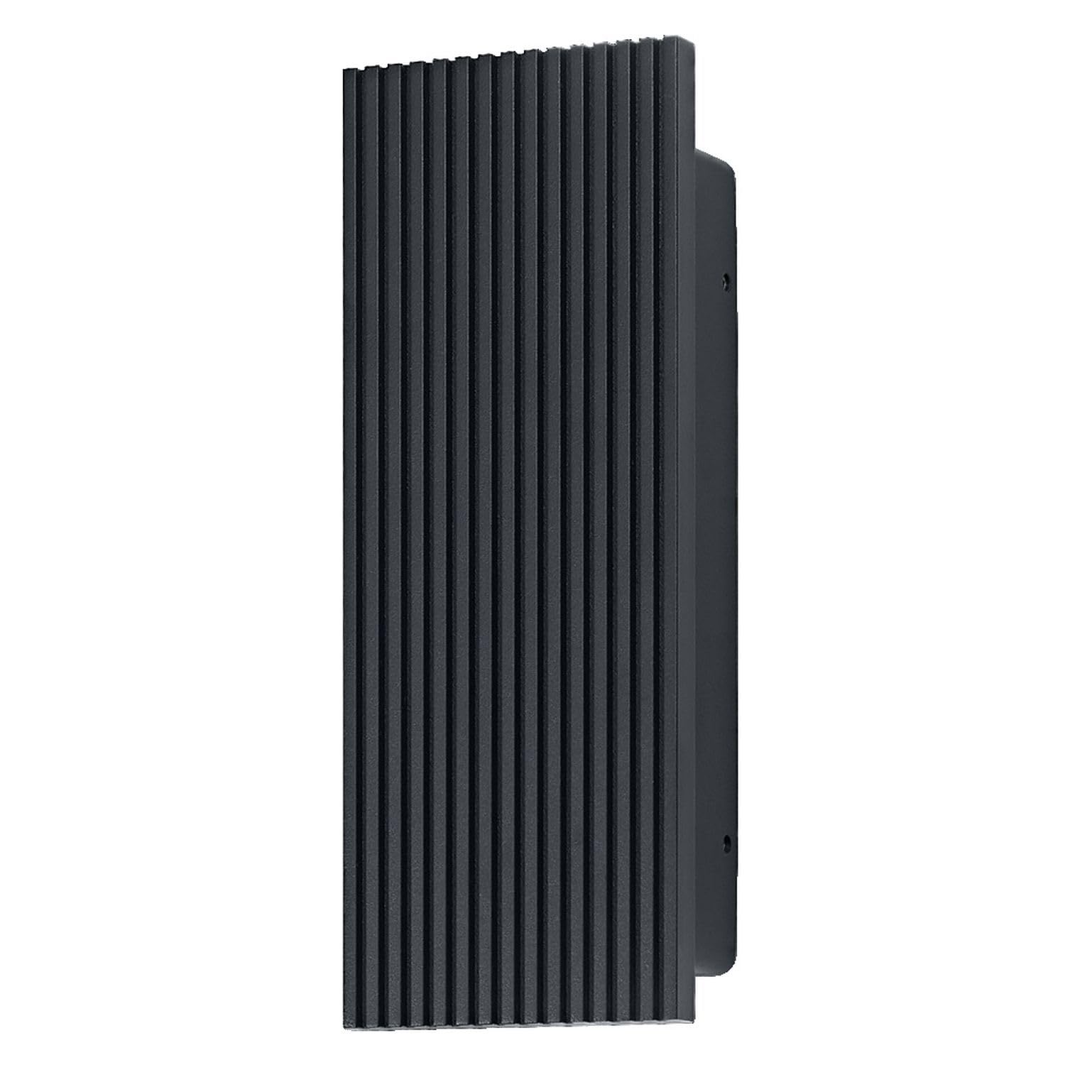 Licht-Erlebnisse LED Wandleuchte Up Down Aluminium Dunkelgrau 3000 K IP54 Haus Balkon gemütlich H:18.4 cm elegant Wandlampe Außen