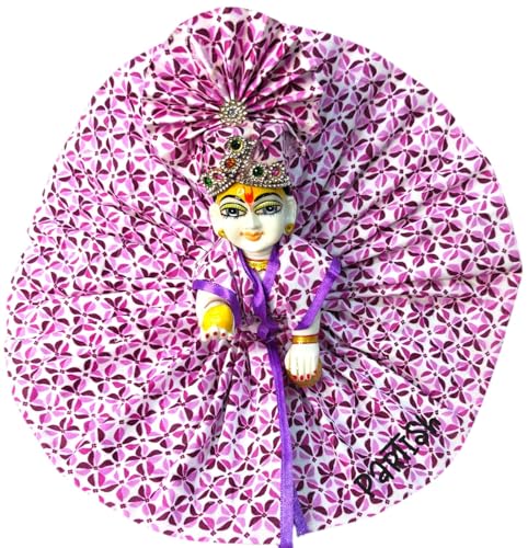 Image of Partish Laddu Gopal Cotton Poshak with Pagdi for Summers, Pack of 4 (Size 4) l Ladoo Gopal Dress l Bal Gopal l Kanha Ji Thakur Ji Dress