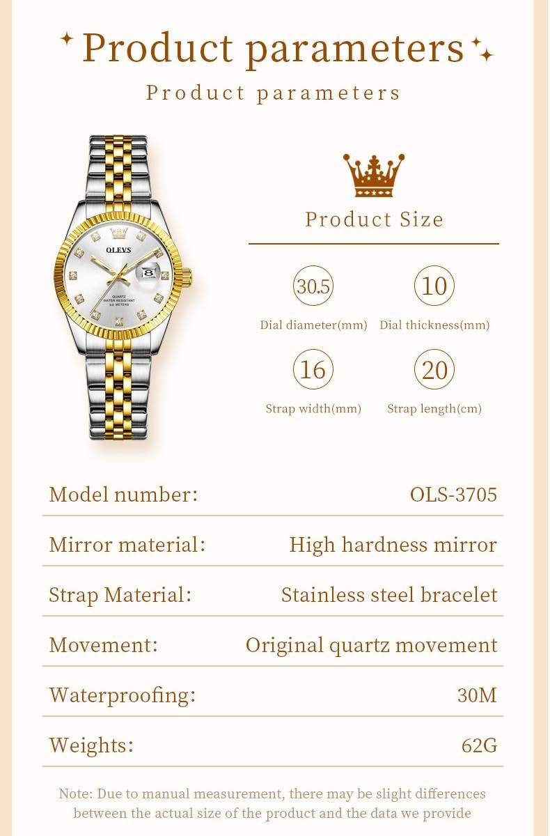 OLEVS Armbanduhr für Damen, silberfarben, Diamant-Damenuhren für kleines Handgelenk, luxuriös, Edelstahl, wasserdicht, analog, Quarz, Datum, elegant, Reloj para Mujer
