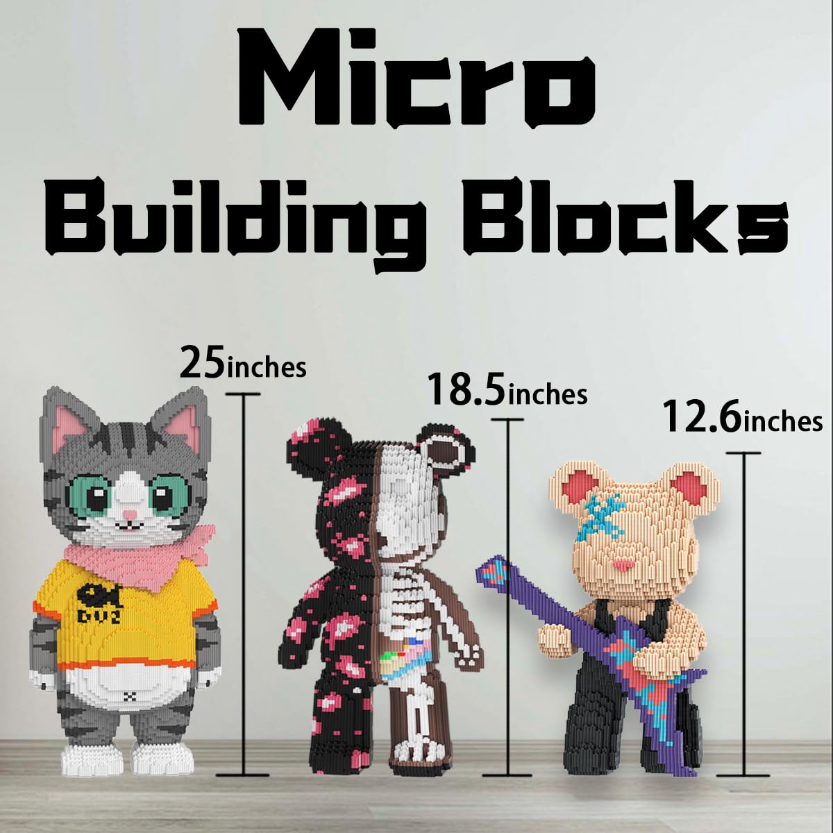 Set De Microbloques De Oso De Navidad – 7880 Piezas Con Gorro Y Caja De Regalo Para Decorar