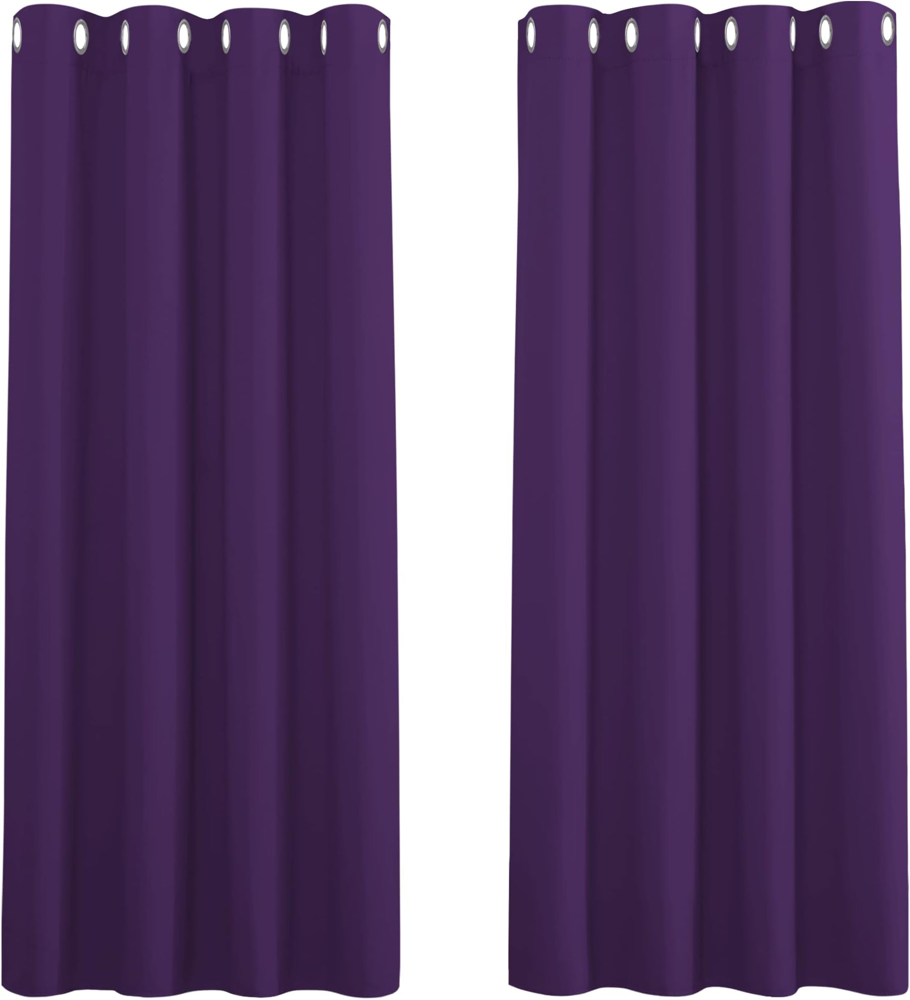 PONY DANCE Purple Curtains Blackout Short Rings Top Thermal Curtains