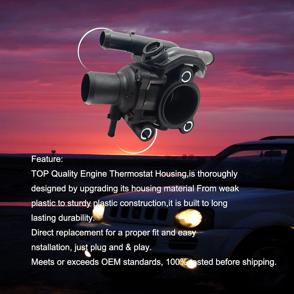 Engine Coolant Thermostat Housing for 1998-2005 Ford Focus Mk1 1.4 1.6 1.8 2.0 16V Replaces 1319480 XS4G9K478BB