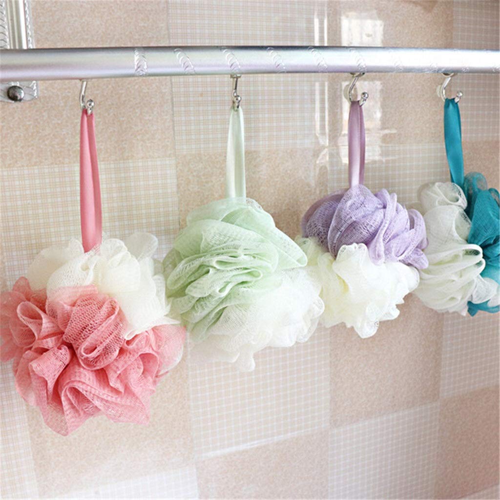 Ręcznik złuszczający Myjka Szczotka do ciała Gąbka do ciała Gąbka pod prysznic Loofah Gąbka do kąpieli Pufa Mesh Ball Złuszczające rękawiczki złuszczające Premium Scrubber (kolor: A) (C)