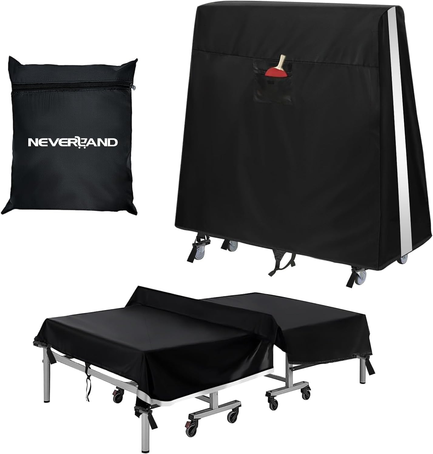 NEVERLAND Housse de Table de Ping-Pong Imperméable Couverture de Table de Ping Pong Étanche pour Extérieur et Intérieur Bâche de Protection pour Table de Tennis de Table (165 * 70 * 185 cm)