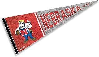 Nebraska Cornhuskers Pennant Throwback Vintage Banner