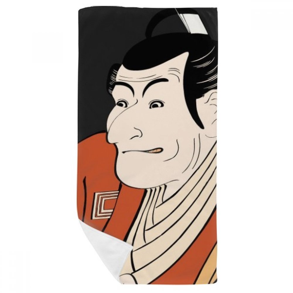 Serviette de bain homme style japonais ukiyo pour le sport et le bien-être